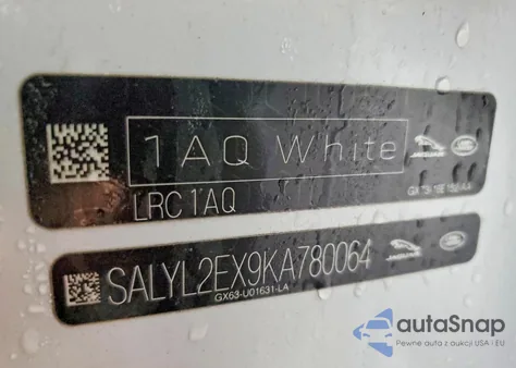 2019 Land Rover Range Rover Velar R-Dynamic Se z USA, uszkodzony, nr VIN SALYL2EX9KA780064